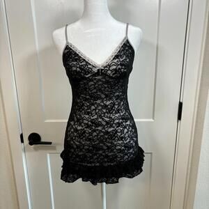 VTG Y2K Victorias Secret Lace Ruffle Whimsy Fairy Babydoll Top Size S Coquette